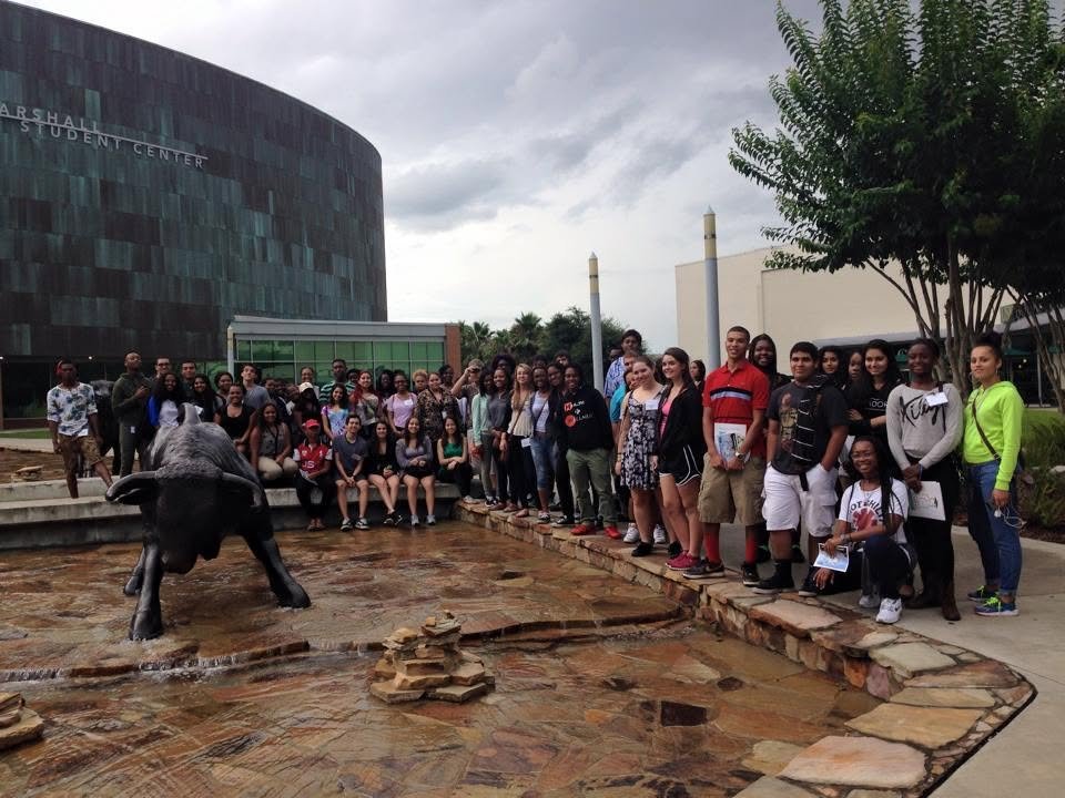 Take Stock Broward scholars during a Florida university campus tour